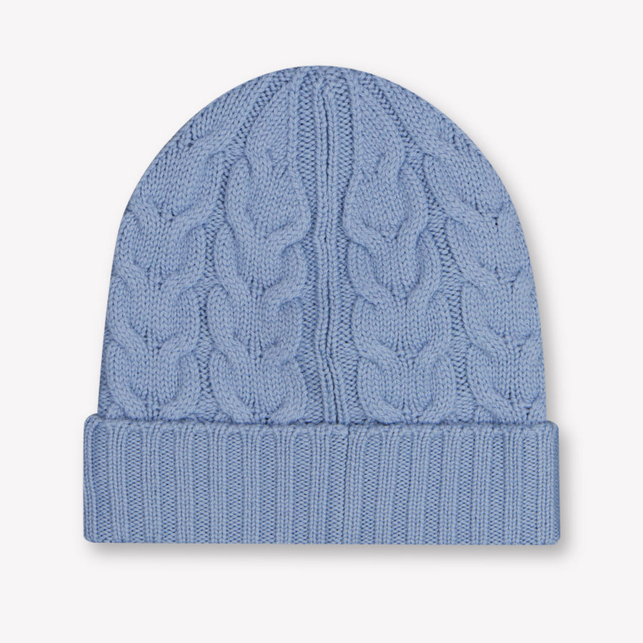 Moncler Kids Boys Hat In Light Blue