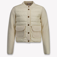 Moncler Enfants Filles Cardigan en blanc cassé