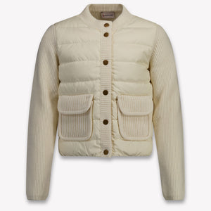 Moncler Enfants Filles Cardigan en blanc cassé