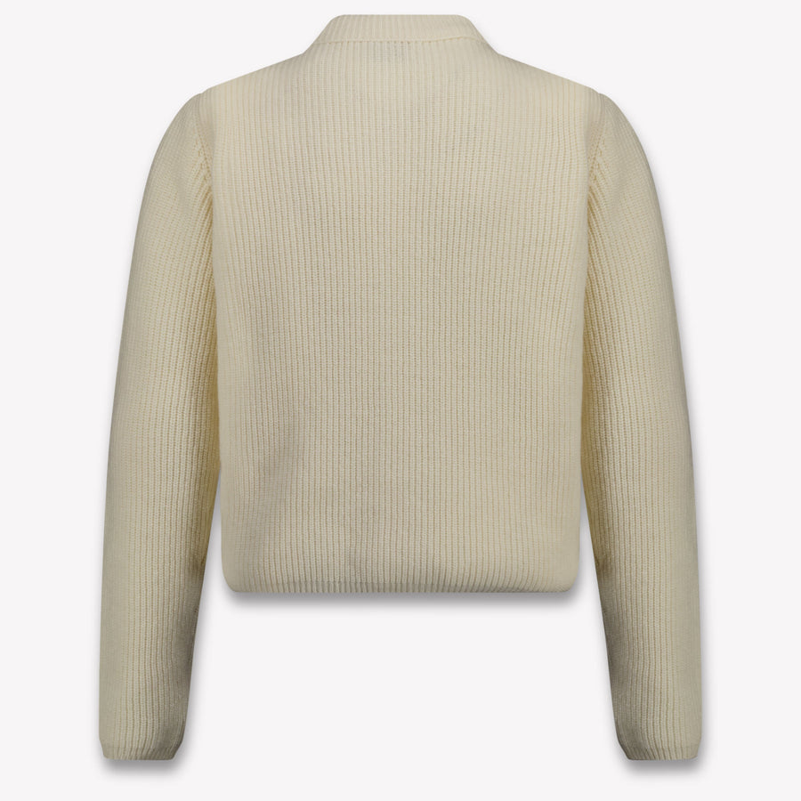 Moncler Enfants Filles Cardigan en blanc cassé
