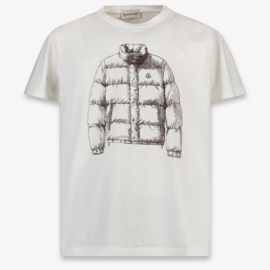 Moncler Kinder Jongens T-Shirt In Wit