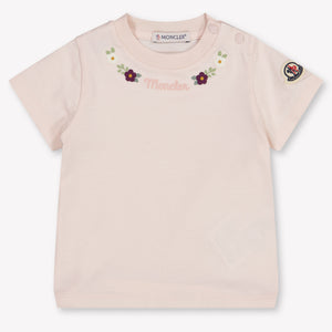 Moncler Baby Meisjes T-Shirt In Licht Roze