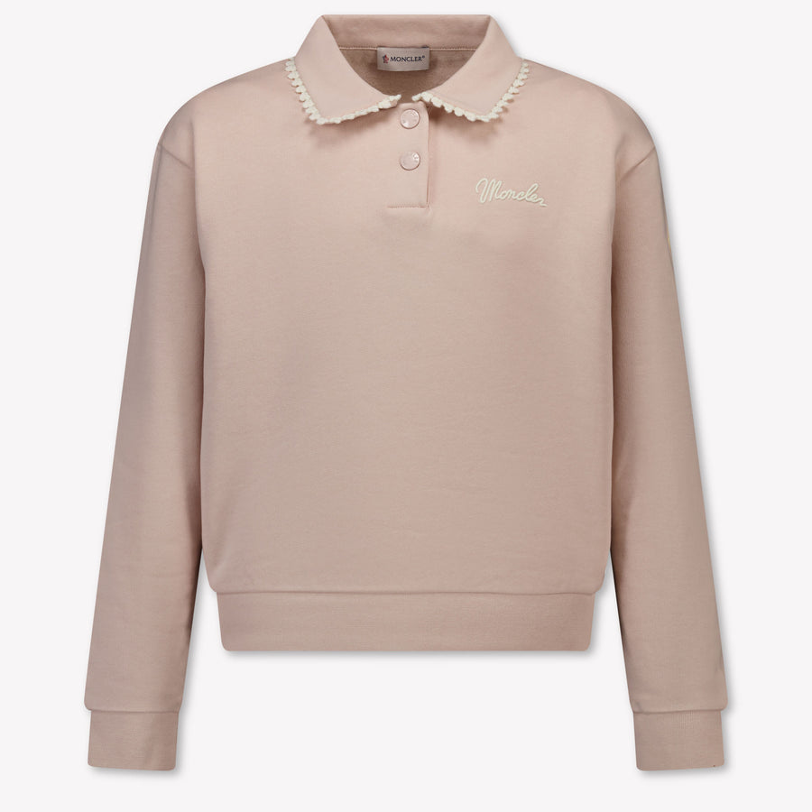 Moncler Enfants Filles Pull en Rose Léger