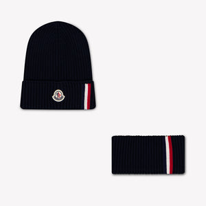 Moncler Enfants Garçons Chapeau dedans Navy