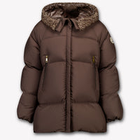 Moncler Duilla Kinder Mädchen Wintermantel In Donker Braun