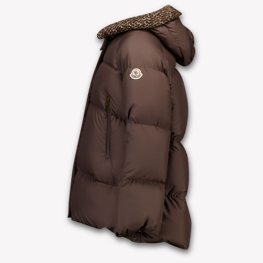 Moncler Duilla Kinder Mädchen Wintermantel In Donker Braun