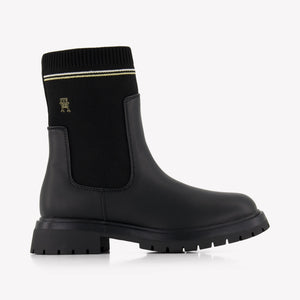 Tommy Hilfiger Kinder Mädchen Stiefel rein Schwarz