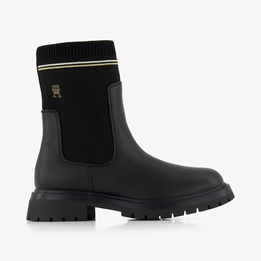 Tommy Hilfiger Kinder Mädchen Stiefel rein Schwarz