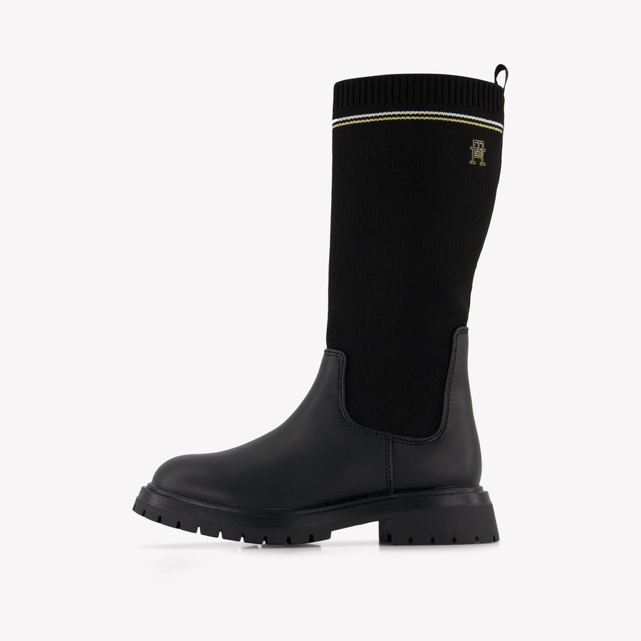Tommy Hilfiger Bambini Ragazze Stivali dentro Nero
