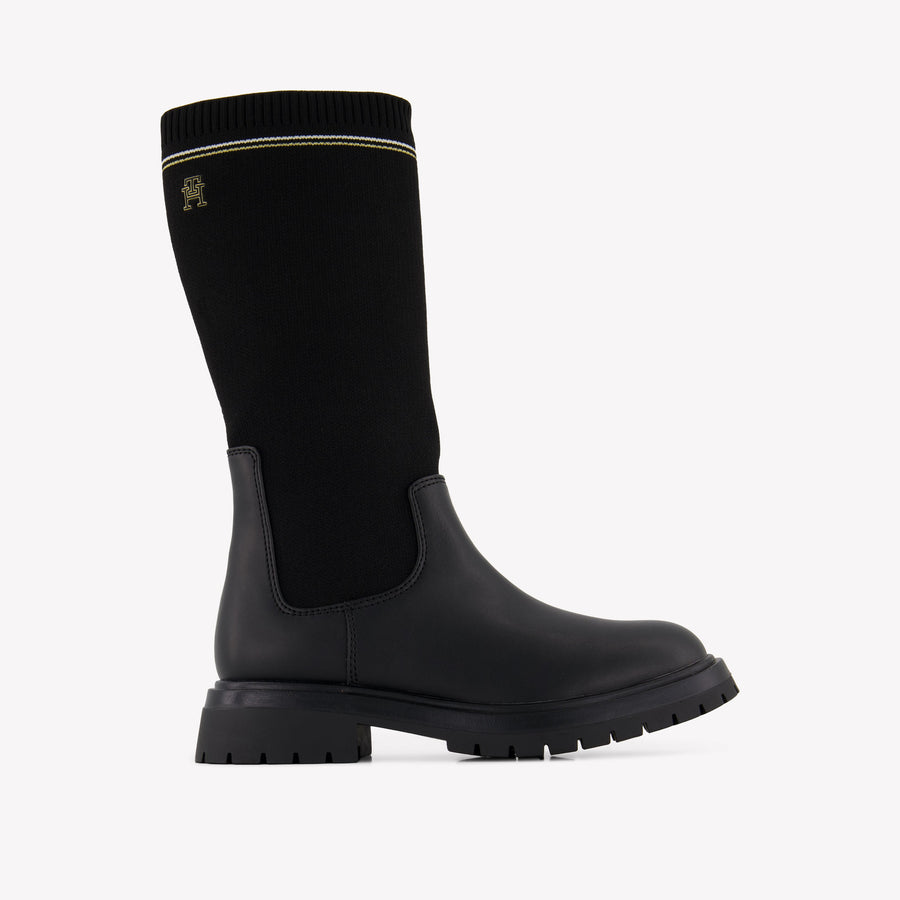 Tommy Hilfiger Kinder Mädchen Stiefel rein Schwarz