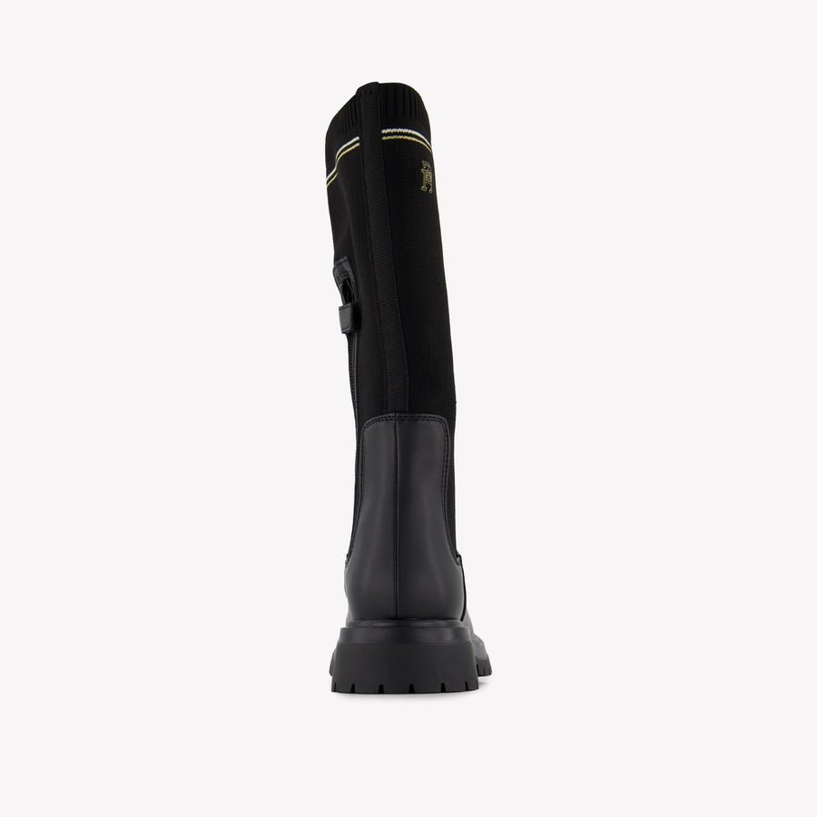 Tommy Hilfiger Kinder Mädchen Stiefel rein Schwarz