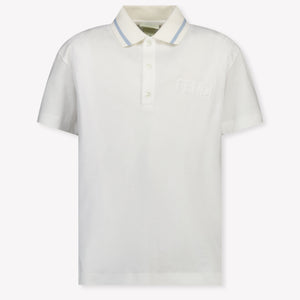 Fendi Bambini Ragazzi Polo In Bianco