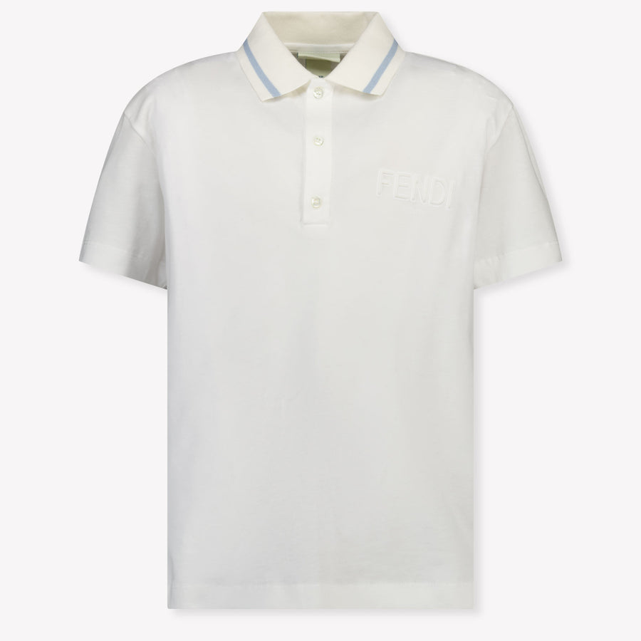 Fendi Bambini Ragazzi Polo In Bianco