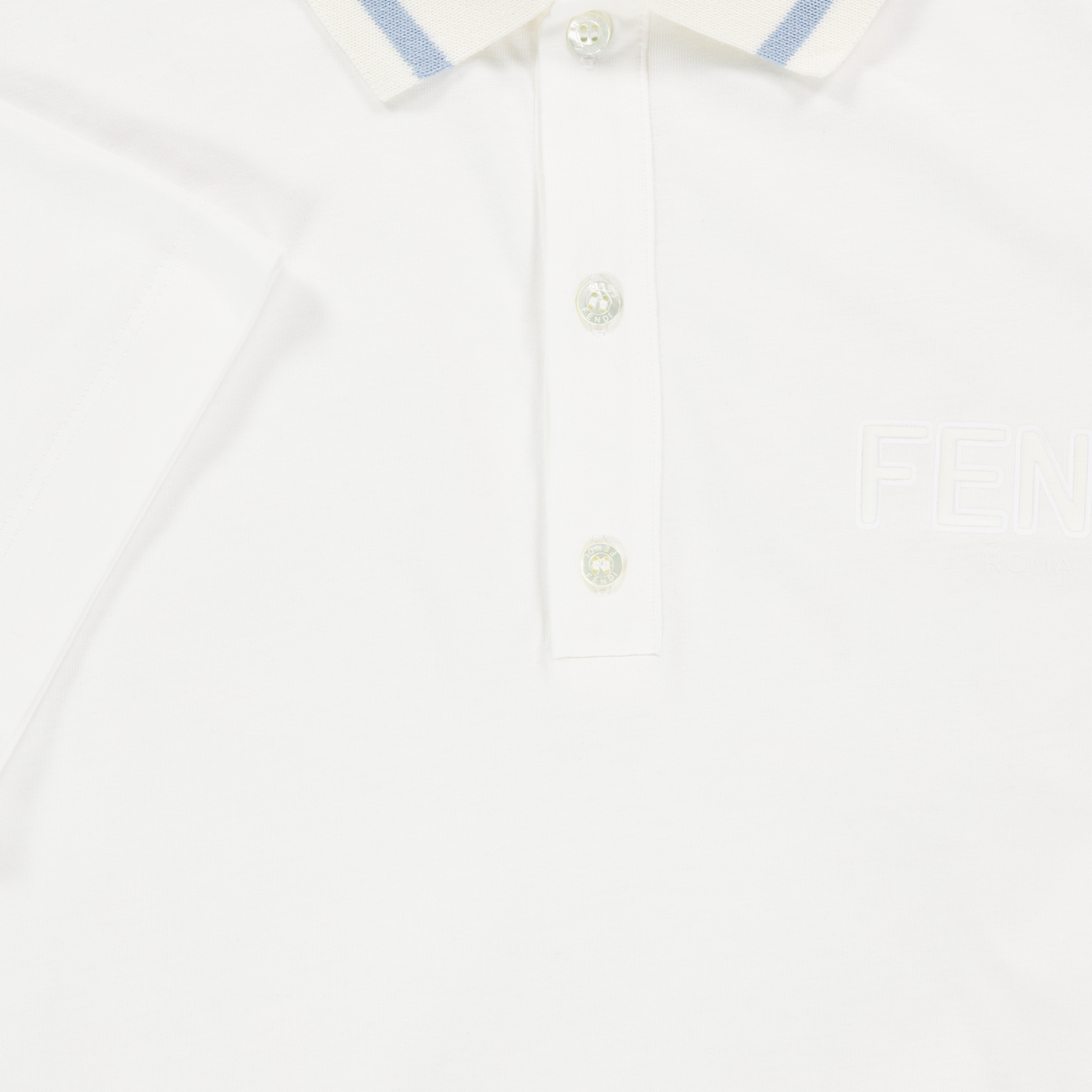 Fendi Bambini Ragazzi Polo In Bianco