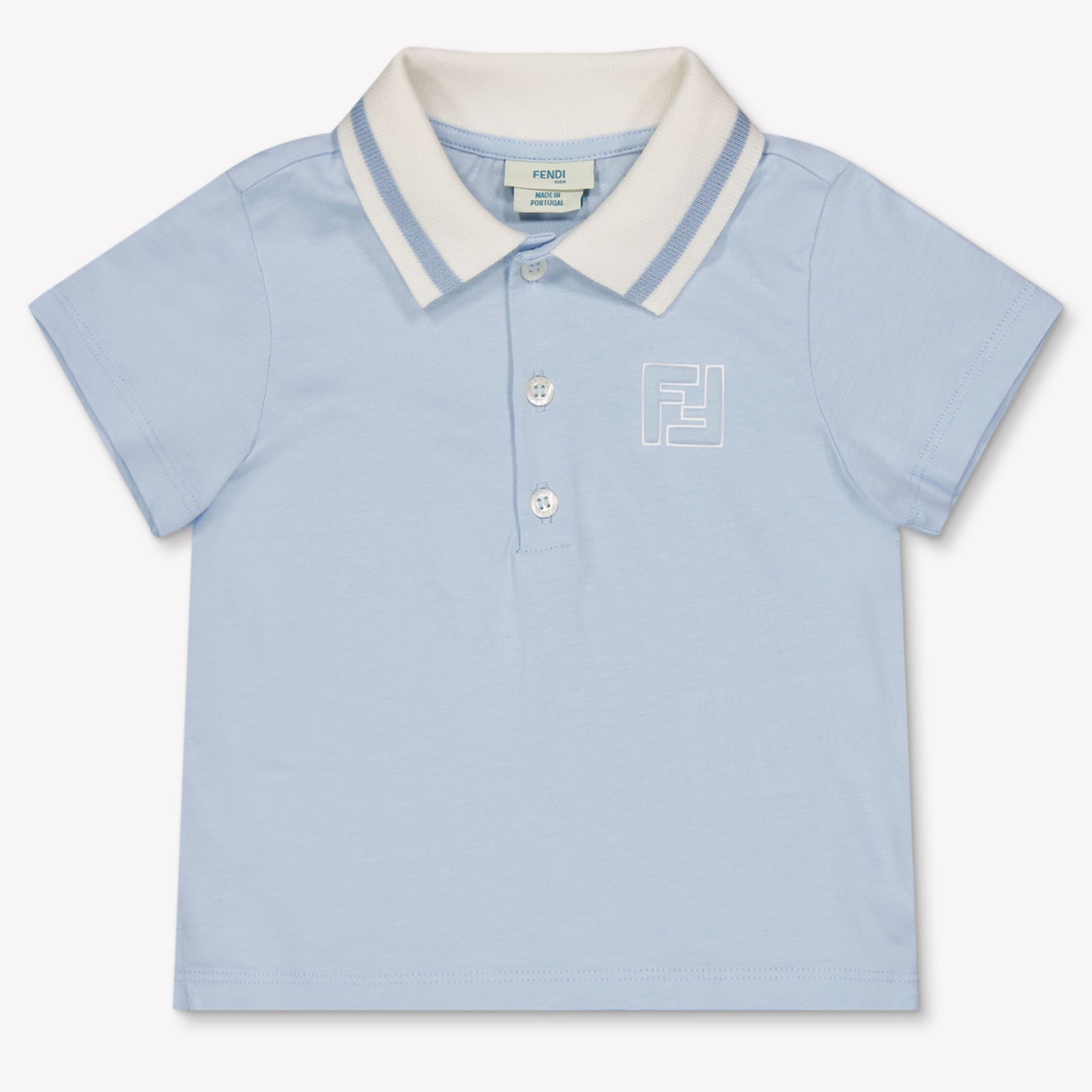 Fendi Bébé Garçons Polo En Bleu Clair
