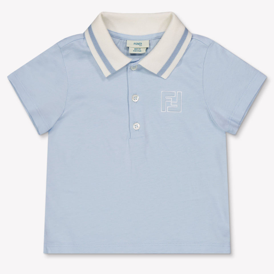 Fendi Baby Jongens Polo In Licht Blauw