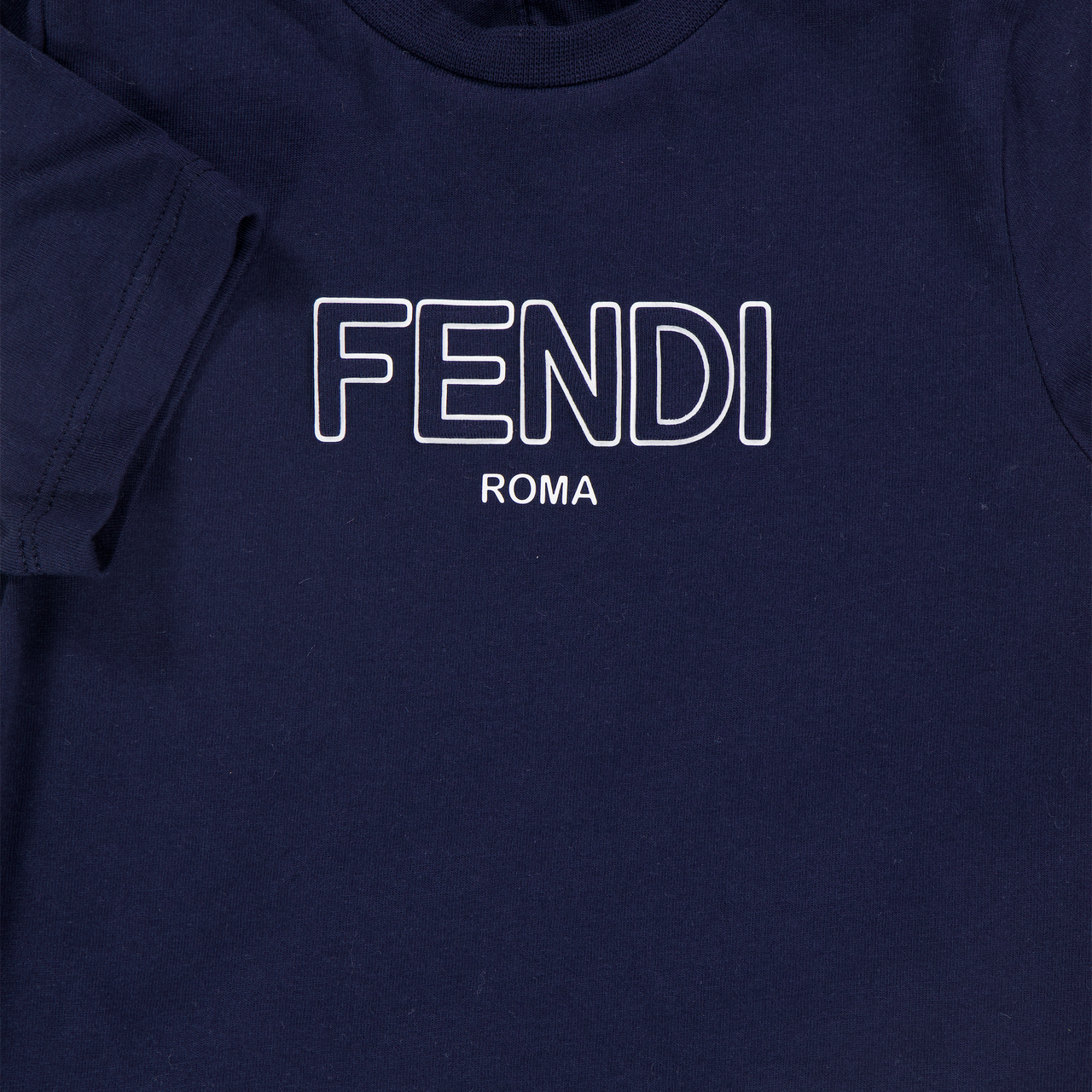 Fendi Baby Jongens T-Shirt In Navy