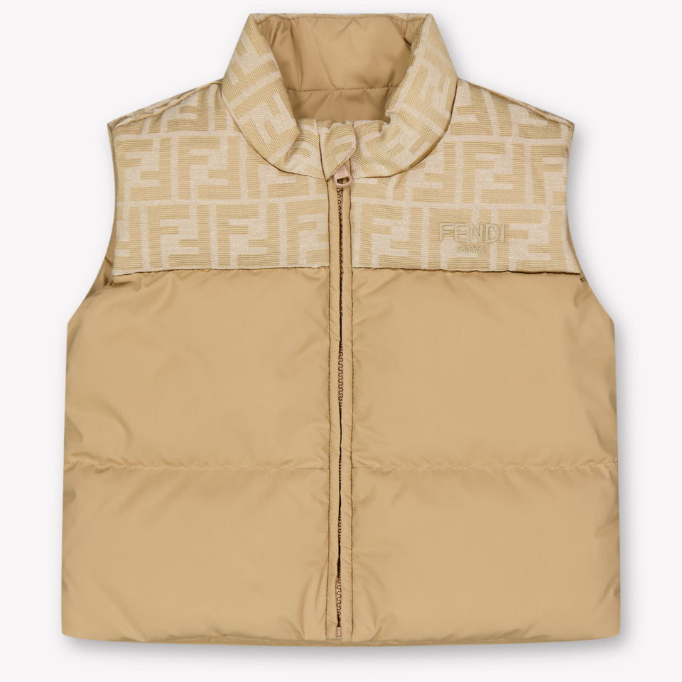 Fendi Baby Boys Bodywarmer In Beige