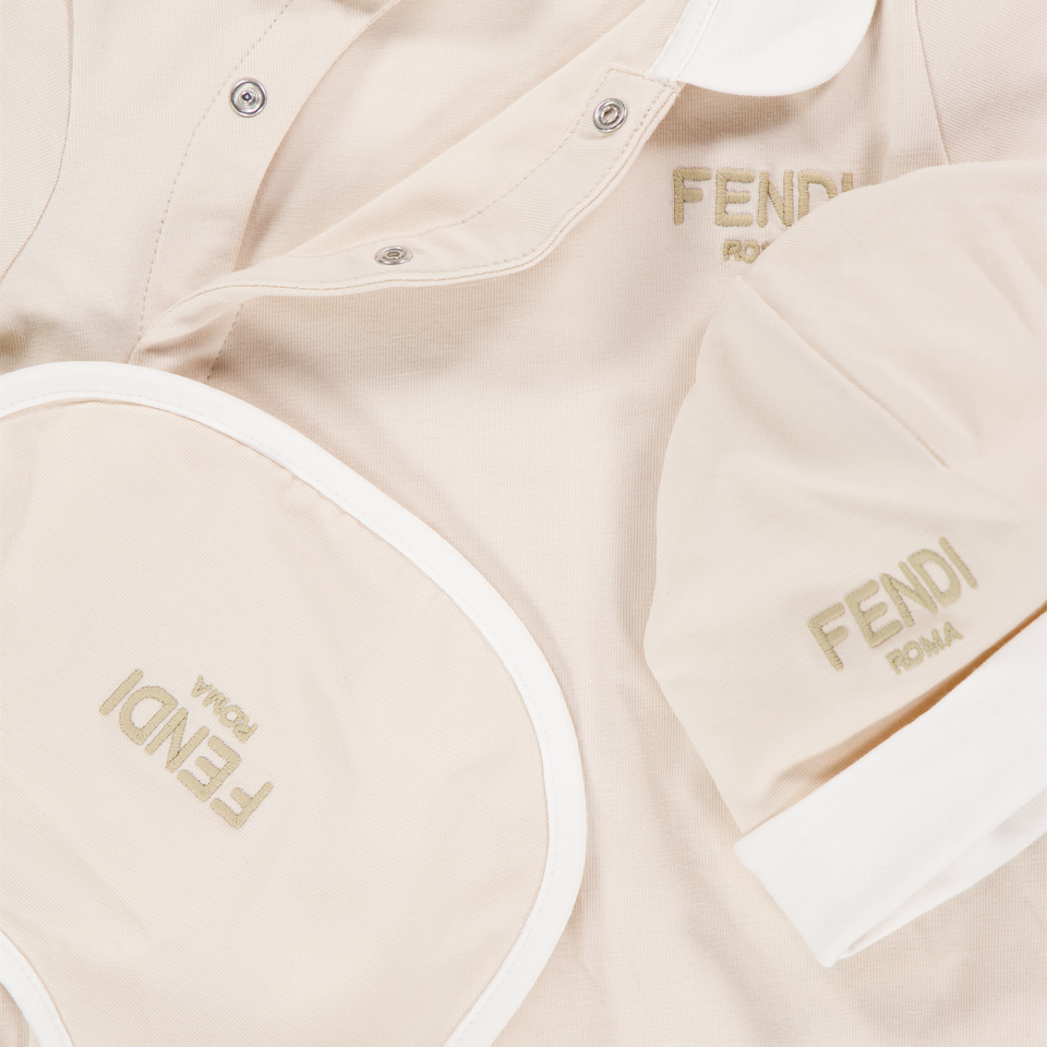 Fendi Baby-Unisex Spielanzug In Beige
