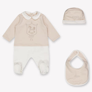 Fendi Baby-Unisex Spielanzug In Helles Beige