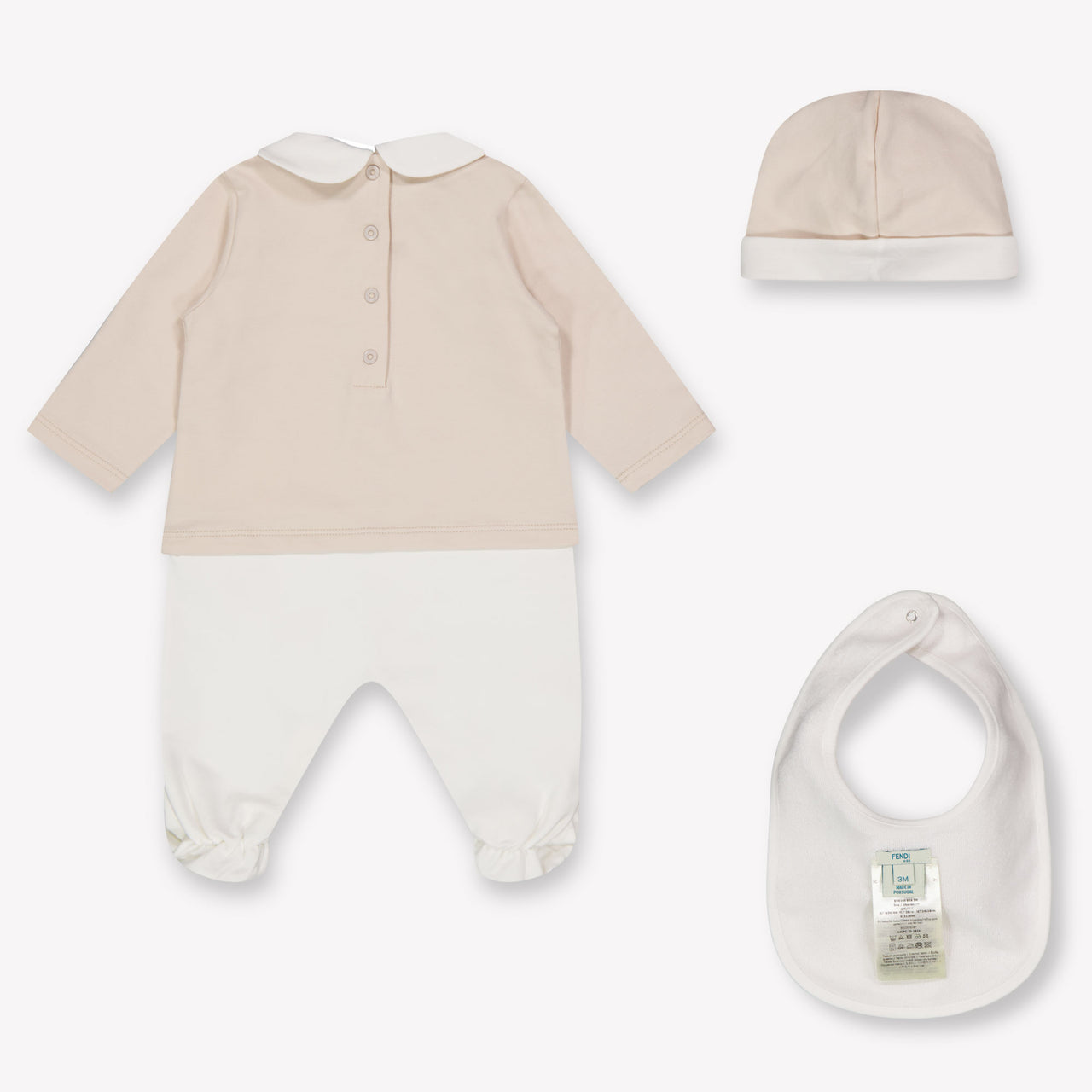 Fendi Baby-Unisex Spielanzug In Helles Beige