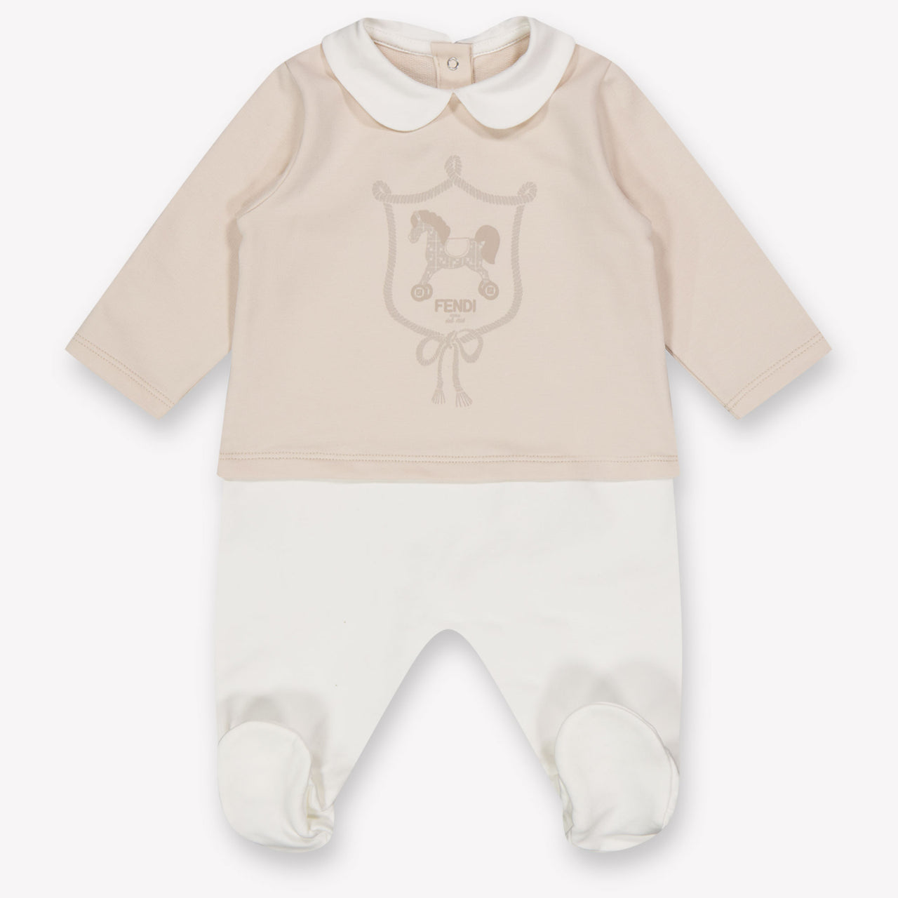 Fendi Baby-Unisex Spielanzug In Helles Beige