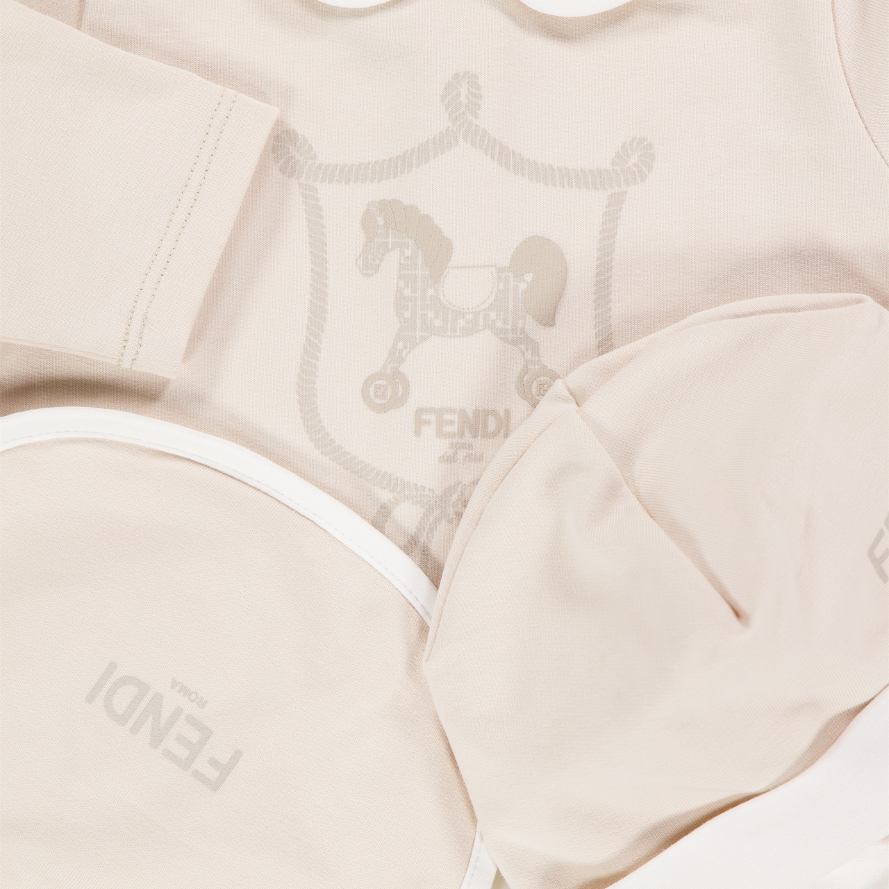 Fendi Baby-Unisex Spielanzug In Helles Beige