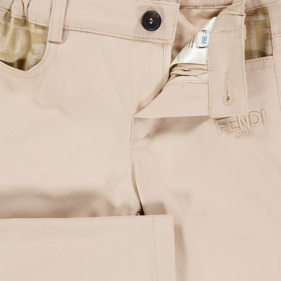 Fendi Baby Boys Pants In Beige