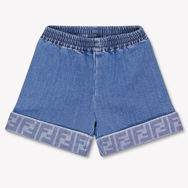 Fendi Baby Unisex Shorts In Jeans