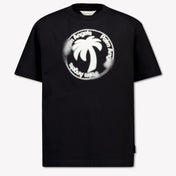 Palm Angels Kinder Jungen T-Shirt In Schwarz