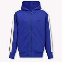 Palm Angels Kids Boys Cardigan In Blue