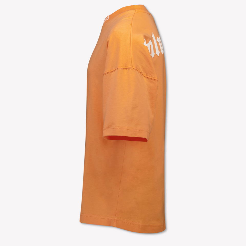 Palm Angels Kinder Jungen T-Shirt In Orange