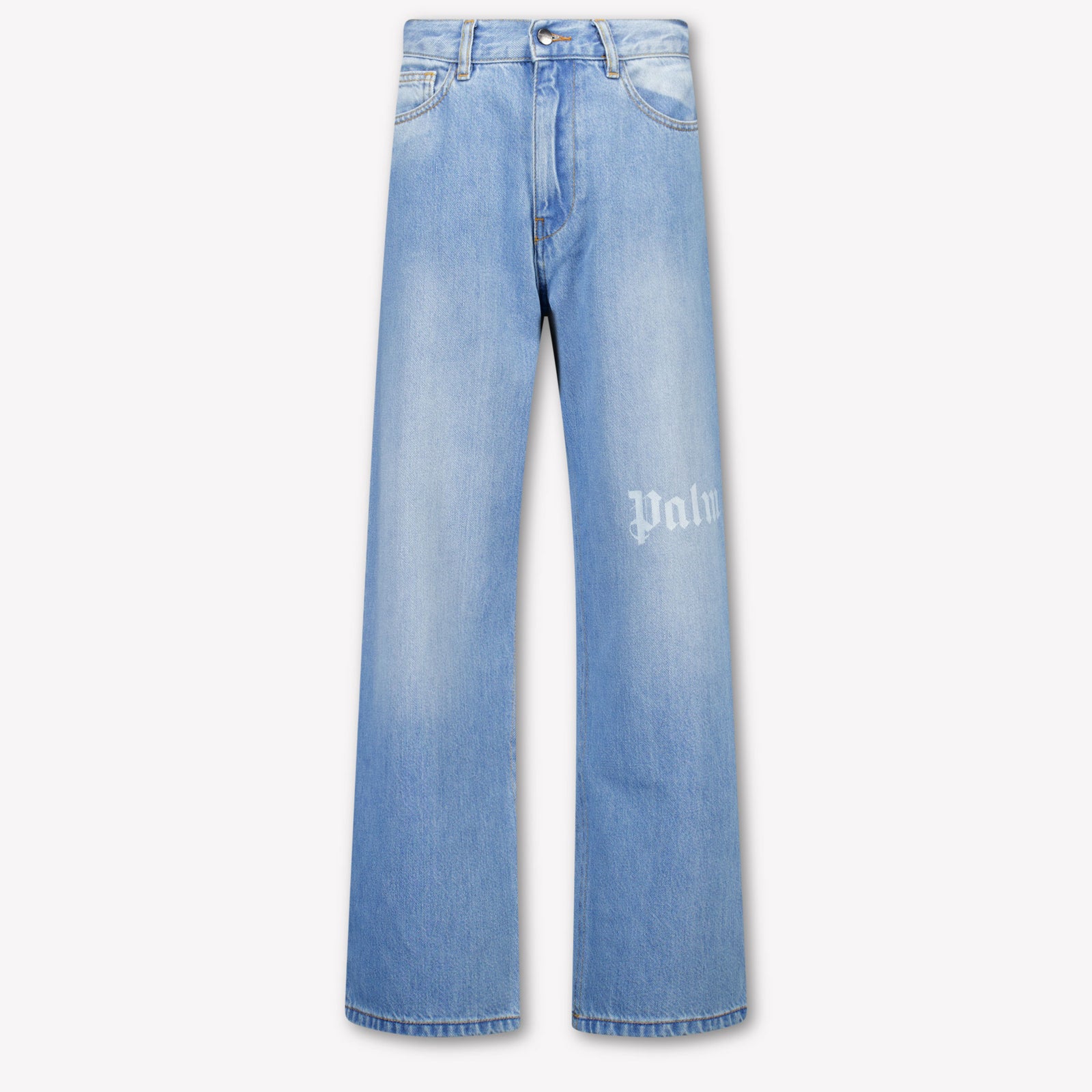 Palm Angels Kids Boys Jeans In Light Blue
