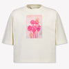 Palm Angels Kinder Mädchen T-Shirt In Grauweiß