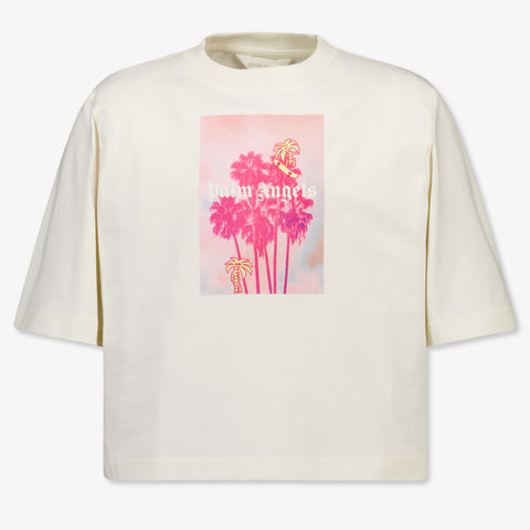 Palm Angels Bambini Ragazze Maglietta dentro Off White