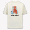 Palm Angels Kinder Jungen T-Shirt In Grauweiß