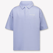 Palm Angels Kids Boys Polo In Light Blue