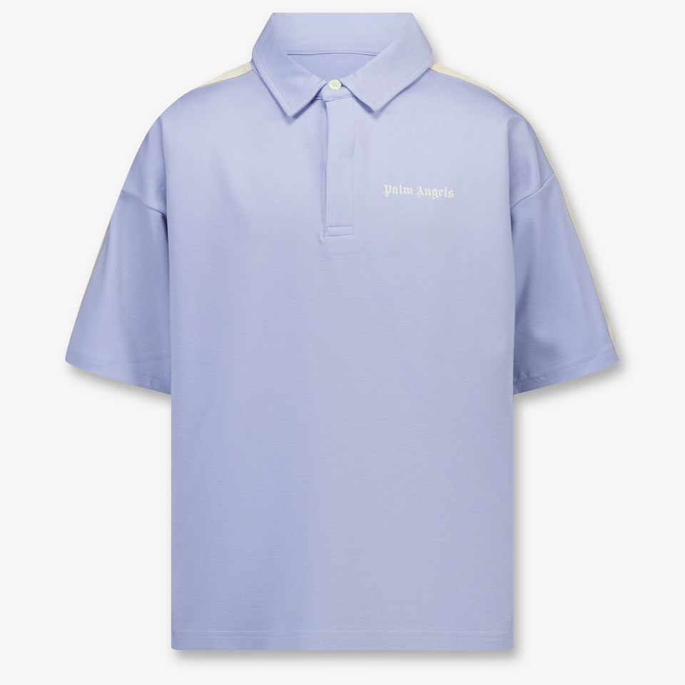 Palm Angels Kids Boys Polo In Light Blue