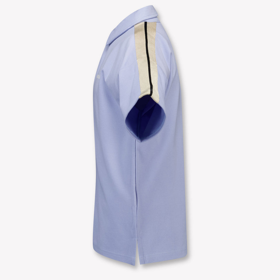 Palm Angels Kids Boys Polo In Light Blue