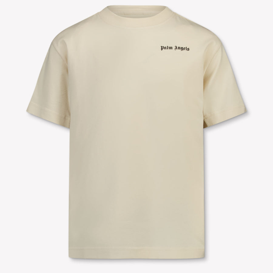 Palm Angels Kinder Jungen T-Shirt In Beige