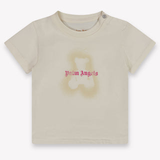 Palm Angels Baby Girls T-Shirt In OffWhite