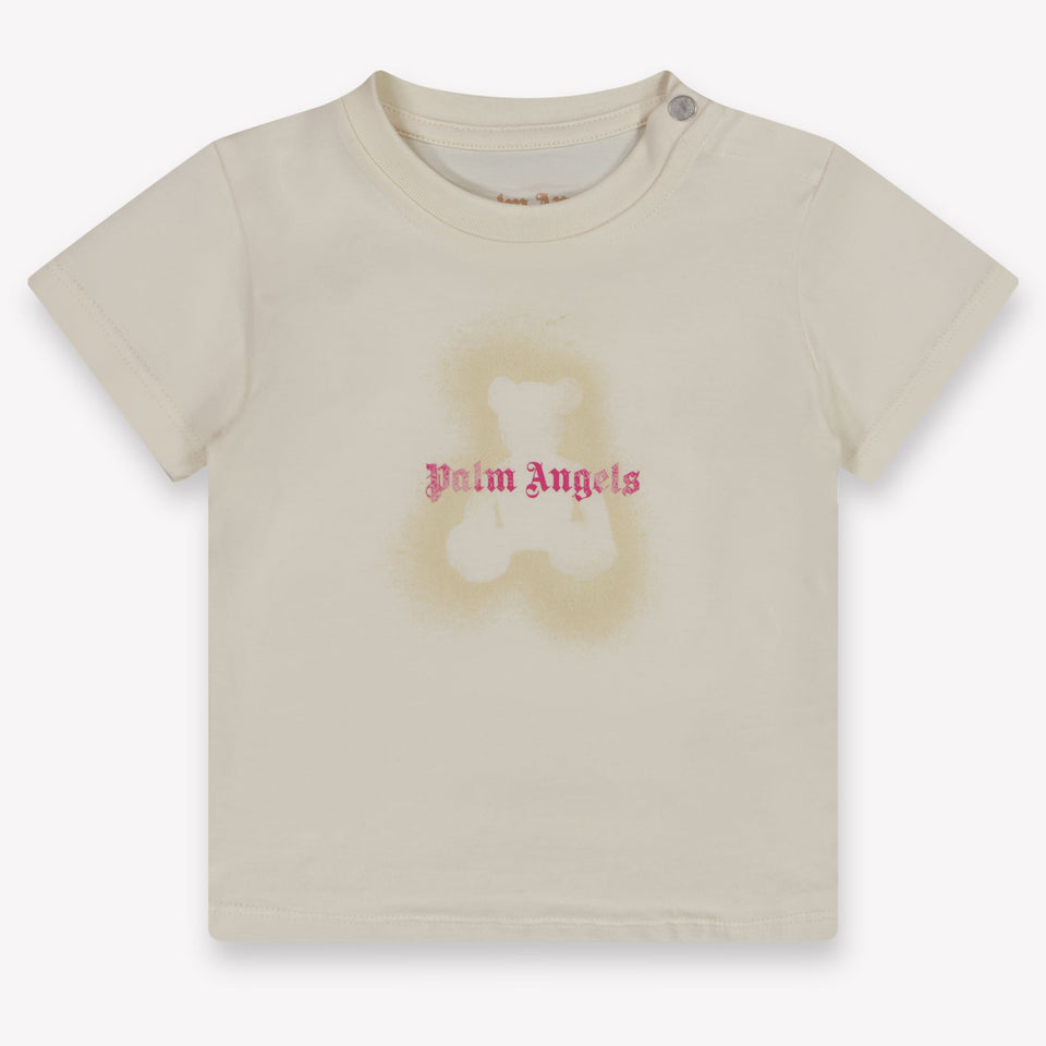 Palm Angels Baby Girls T-Shirt In OffWhite