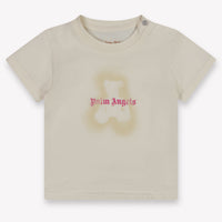 Palm Angels Baby Mädchen T-Shirt In Grauweiß
