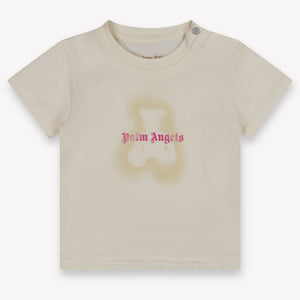 Palm Angels Baby Mädchen T-Shirt In Grauweiß