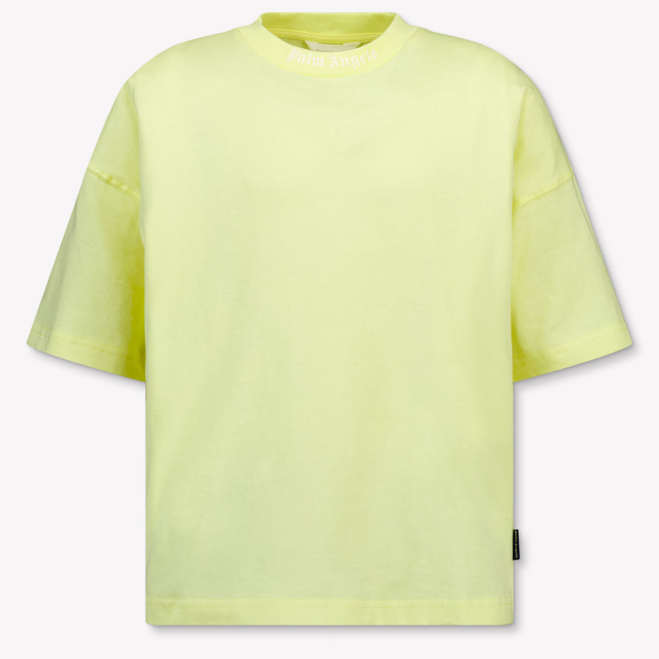 Palm Angels Kids Girls T-Shirt In Yellow