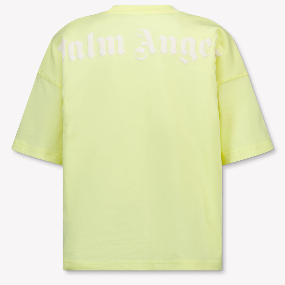 Palm Angels Kids Girls T-Shirt In Yellow