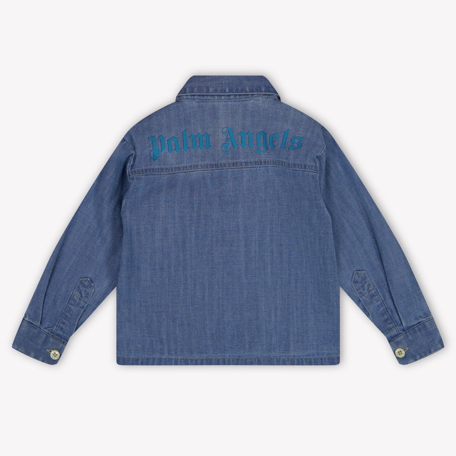 Palm Angels Baby Jungen Bluse rein Hellblau