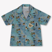 Palm Angels Baby Jongens Blouse In Licht Blauw