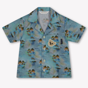 Palm Angels Baby Jongens Blouse In Licht Blauw
