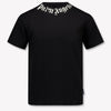 Palm Angels Kinder Jungen T-Shirt In Schwarz